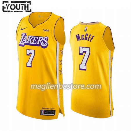 Maglia NBA Los Angeles Lakers JaVale McGee 7 Nike 2019-20 City Edition Swingman - Bambino